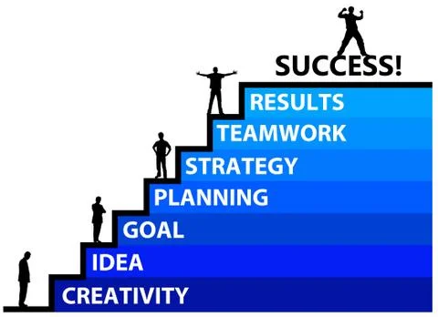 Achieving success Stock Illustration
