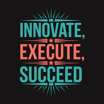 Achieving Success Through Innovation, Execution, and Determination Stock-Illustration