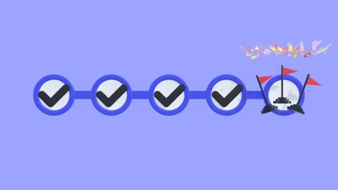 Achieving Targets, Managing Tasks And Step To Success Concepts Animation. Stock Footage 305738864