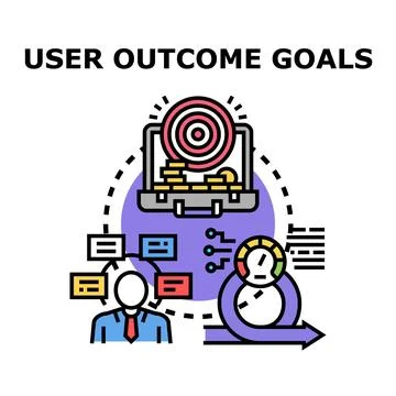 Achieving user outcome goals through agile business process Stock Illustration