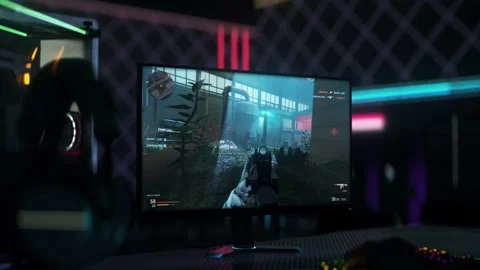 Achieving Victory By Defusing Explosive Bomb In Internet Military Battle Game Video stock 202302882