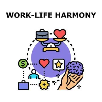 Achieving work life balance and healthy lifestyle concept 스톡 일러스트