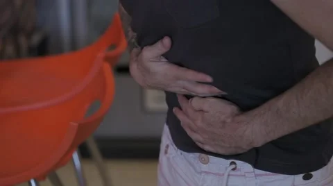 Aching stomach Stock Footage 55537366