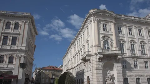 Achitectonic structure with a palace façade Stock Footage 101382272