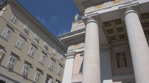 Achitectonic structure with a palace façade Stock Footage 101382438