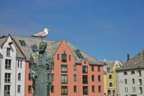 Achitecture of Alesund Stock Photos