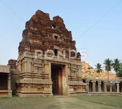 Achyutaraya temple at vijayanagara Stock Illustration