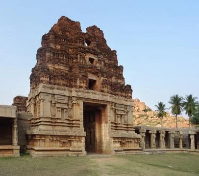 Achyutaraya temple at vijayanagara Stock Illustration