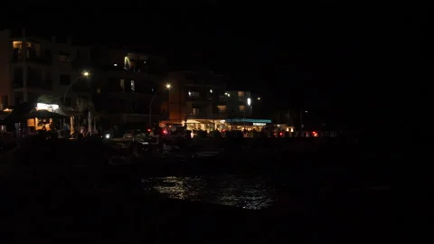 Aci Castello by night Stock Footage 138696726