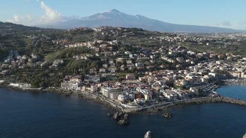 Aci Trezza onward to Mt. Etna. Stock Footage 192404834
