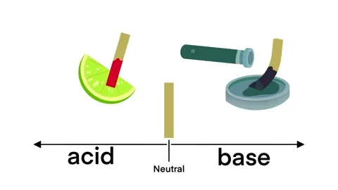 Acid and base testing using litmus paper Stock Footage 285947441