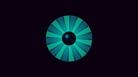 Acid aqua psychedelic eye for third eye visuals. Professional psychedelic Stock Footage 342624277