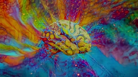 Acid brain art Stock Footage 244727923