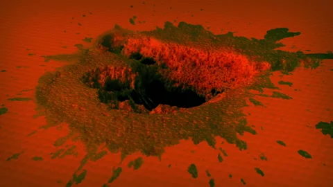Acid Burns Through The Floor In Lab Stock Footage 165520445
