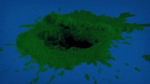 Acid Burns Through Lab Floor Closeup Stock Footage 183498767