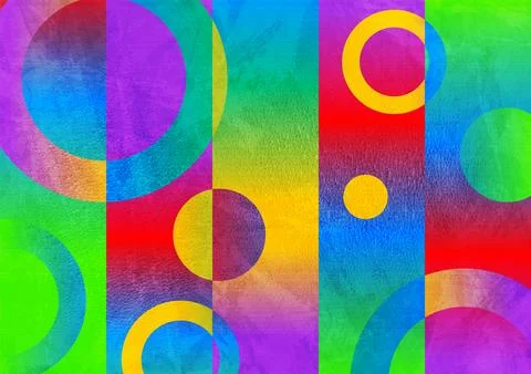 Acid gradient colors, high contrast grainy grungy geometric poster background Stock Illustration