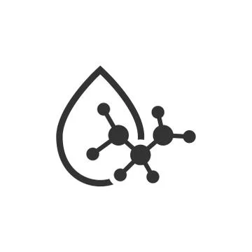 Acid molecule icon in flat style. Dna vector illustration on white isolated b Stock Illustration