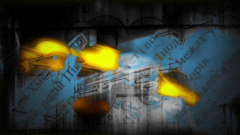 Acid Multicoloured Graffiti Mix Stock-Footage 94135855