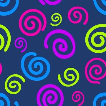 Acid pattern spiral blue big Stock Illustration