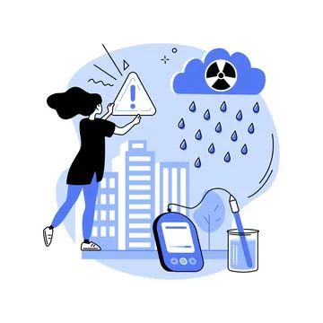 Acid rain abstract concept vector illustration. Stock Illustration