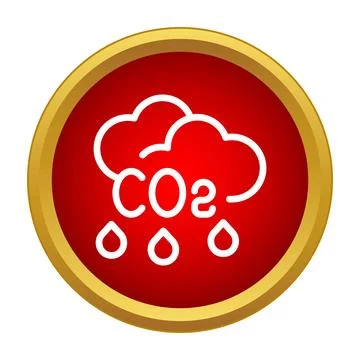 Acid rain co2 cloud climate change icon Stock Illustration