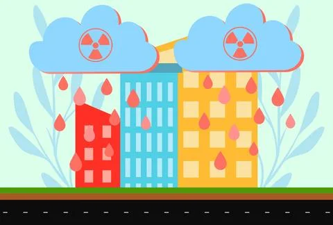 Acid Rain Concept Illustration Stock Illustration