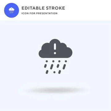 Acid Rain icon vector, filled flat sign, solid pictogram isolated on white, l Stockillustratie