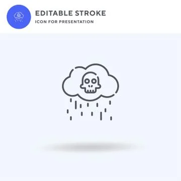 Acid Rain icon vector, filled flat sign, solid pictogram isolated on white, logo Stockillustratie