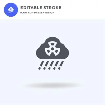 Acid Rain icon vector, filled flat sign, solid pictogram isolated on white, logo Illustrazione stock