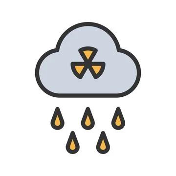 Acid Rain icon vector image. Stock Illustration