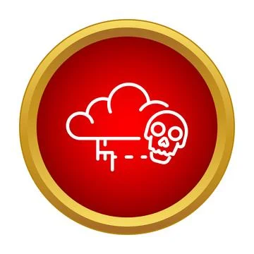 Acid rain skull cloud showing environmental pollution danger Stock Illustration