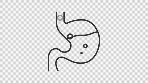 Acid reflux line animation Stock Footage 289627812