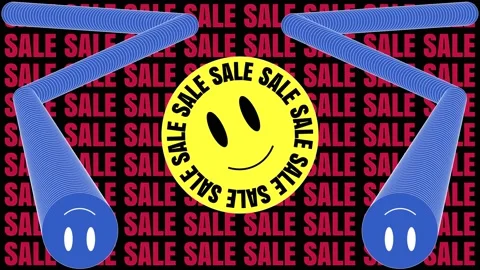 Acid Smile Sale Stock Footage 135693353