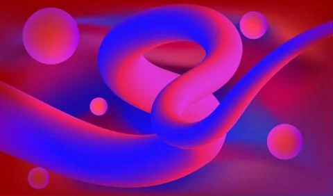 Acid Vaporwave Red, Blue Elements. Illustrazione stock