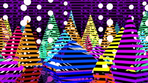 Acid vivid abstract hypnotic background animation loop footage Video stock 95100581
