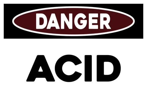 Acid warning sign Stock Illustration