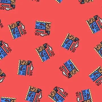 Acidification chart world ocean vector seamless pattern Stock Illustration