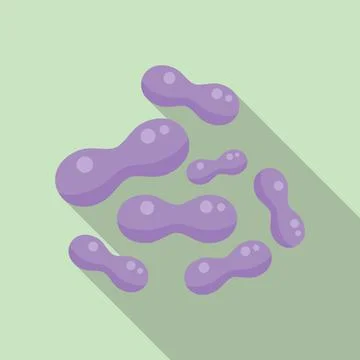 Acidophilus probiotic icon flat vector. Gut bacteria Stock Illustration