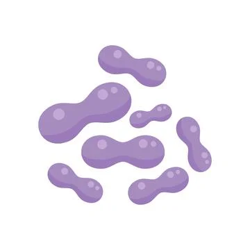 Acidophilus probiotic icon flat vector. Gut bacteria Illustrazione stock