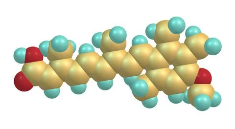 Acitretin molecular structure isolated on white Stock Illustration