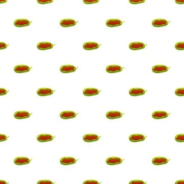 Ackee pods repeating pattern background Stock Illustration
