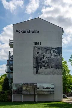 Ackerstrasse 1961 Berlin Wall Mural Stock Photos