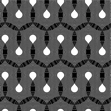 Ackground with Geometric Rounded Striped Line Illustrazione stock