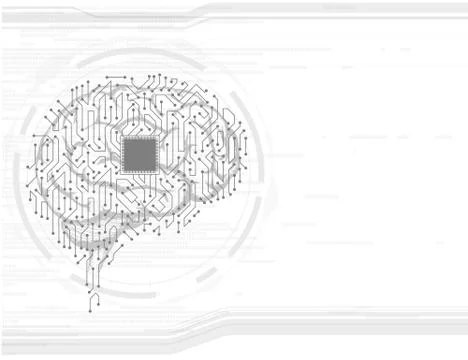 Ackground with the human brain Stock Illustration