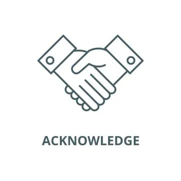 Acknowledge vector line icon, outline concept, linear sign Stock Illustration