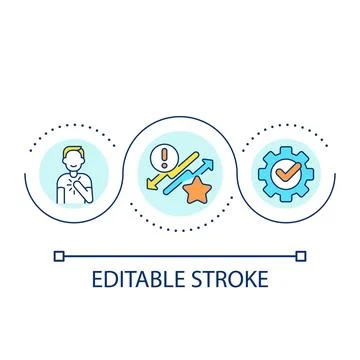 Acknowledge your path loop concept icon 스톡 일러스트