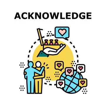 Acknowledging global connection receiving support and gratitude Stock Illustration