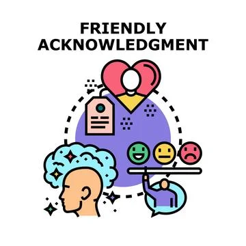 Acknowledging positive feedback and great customer experience concept Stock Illustration
