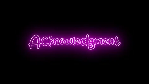 'Acknowledgment' text animation with neon glow line. Stock Footage 282576955