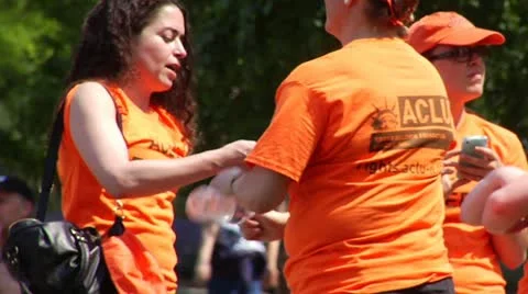 ACLU Activists Stock Footage 11113314